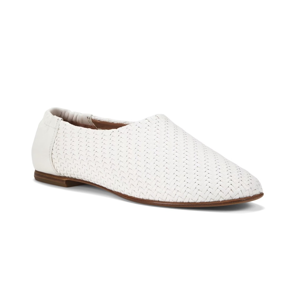 {{SIMKHAI}} Eden Basket-Weave Ballet Flats in Ivory